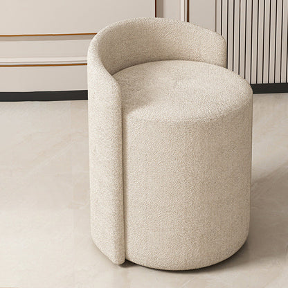 Ronde make-upkruk met rugleuning en keuze uit twee bekledingen