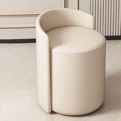 Ronde make-upkruk met rugleuning en keuze uit twee bekledingen