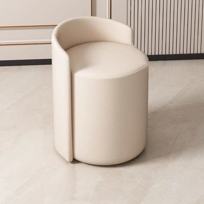 Ronde make-upkruk met rugleuning en keuze uit twee bekledingen