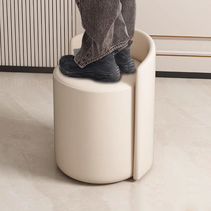 Ronde make-upkruk met rugleuning en keuze uit twee bekledingen