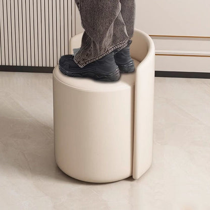 Ronde make-upkruk met rugleuning en keuze uit twee bekledingen