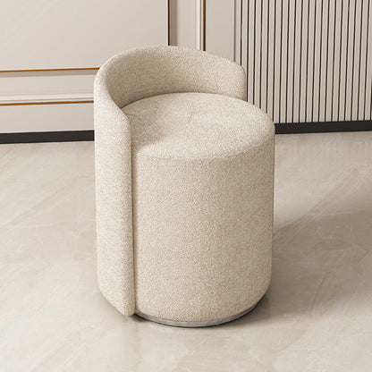 Ronde make-upkruk met rugleuning en keuze uit twee bekledingen