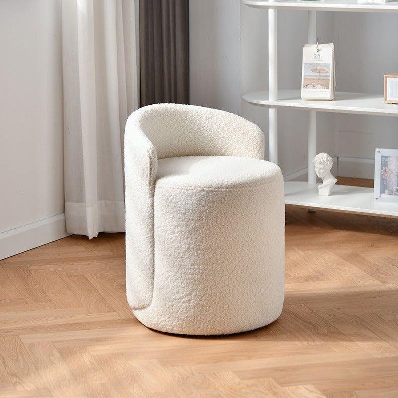 Ronde make-upkruk met rugleuning en keuze uit twee bekledingen