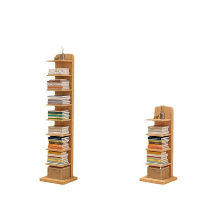 Verticale boekenkast van massief hout met vijf of negen niveaus