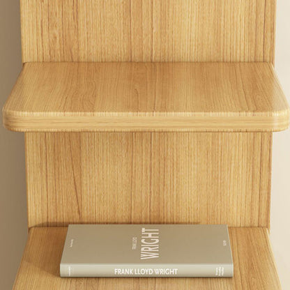 Verticale boekenkast van massief hout met vijf of negen niveaus