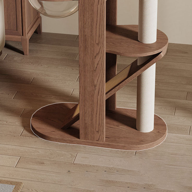 Kattenklimmeubel met vier niveaus, sisal en acryl ligplek