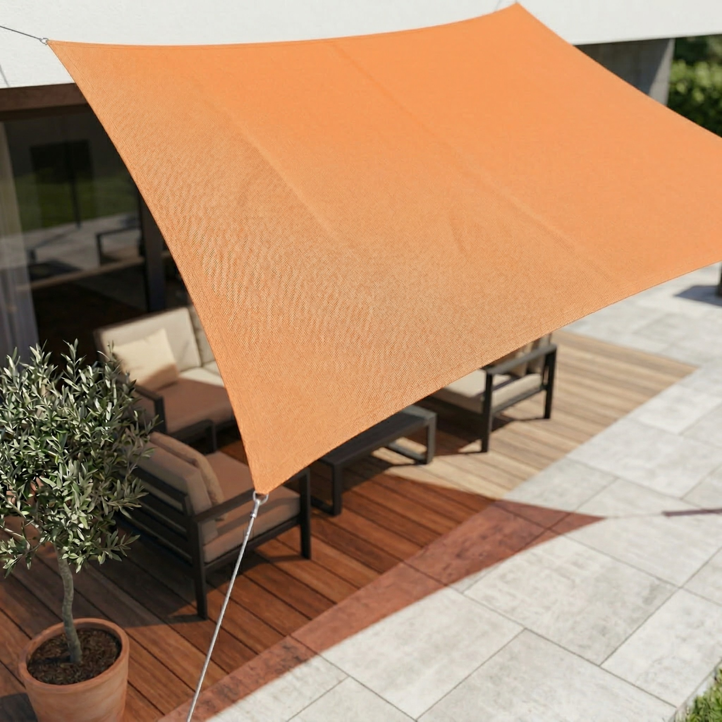 Rechthoekig Schaduwdoek Waterdicht met UV‑Bescherming