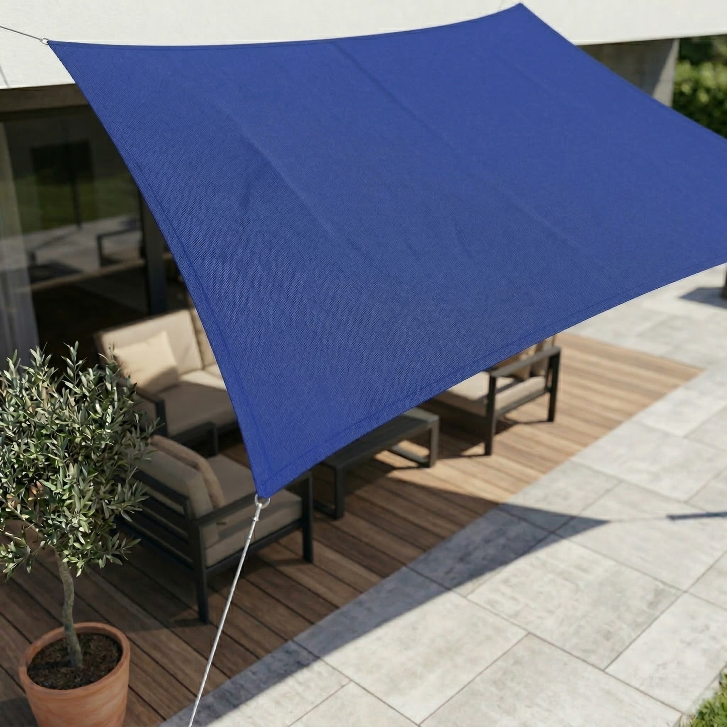 Rechthoekig Schaduwdoek Waterdicht met UV‑Bescherming