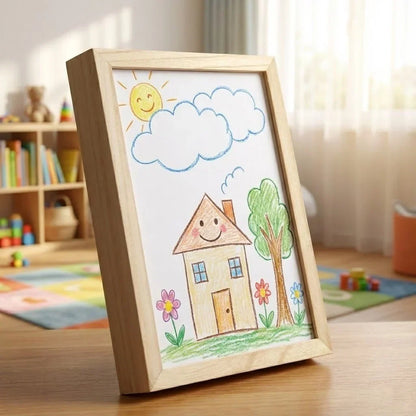 Fotolijst voor Kindertekeningen met Opbergruimte en Vooropening
