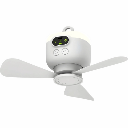 Draagbare Campingventilator met LED Verlichting en Afstandsbediening