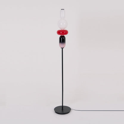 Artistieke Vloerlamp Met Gestapeld Glasdesign En LED-Verlichting