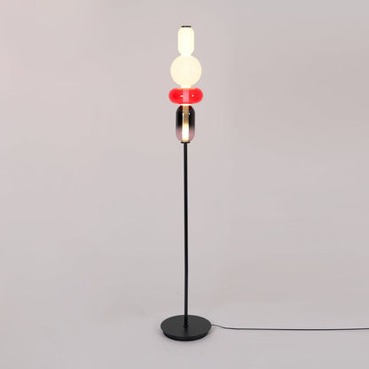 Artistieke Vloerlamp Met Gestapeld Glasdesign En LED-Verlichting