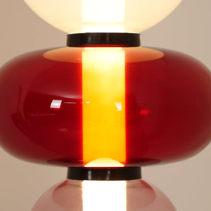 Artistieke Vloerlamp Met Gestapeld Glasdesign En LED-Verlichting