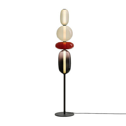 Artistieke Vloerlamp Met Gestapeld Glasdesign En LED-Verlichting