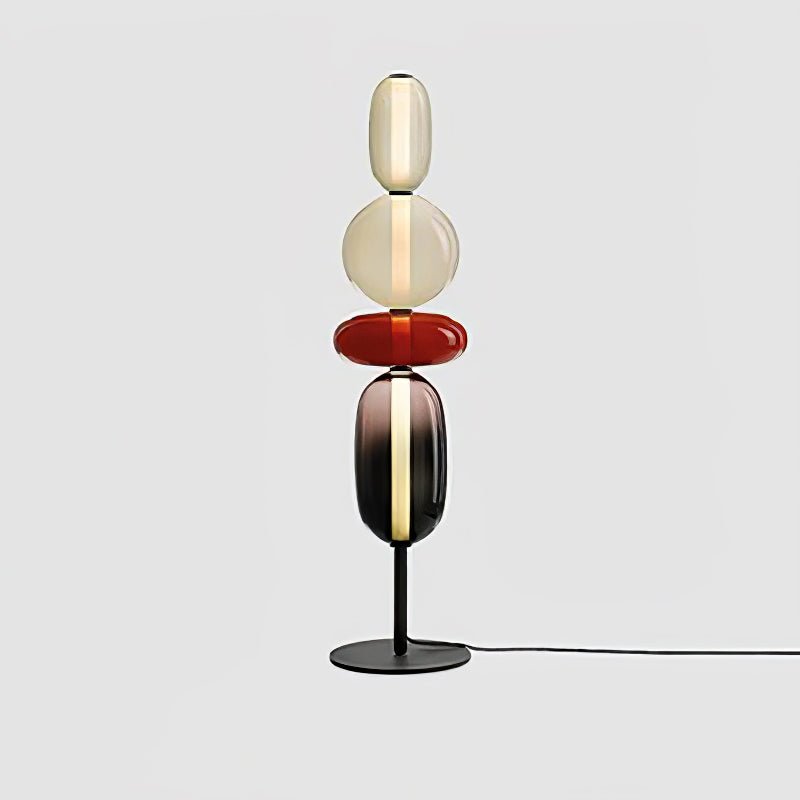 Artistieke Vloerlamp Met Gestapeld Glasdesign En LED-Verlichting