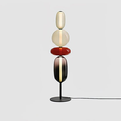Artistieke Vloerlamp Met Gestapeld Glasdesign En LED-Verlichting