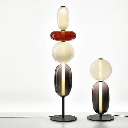 Artistieke Vloerlamp Met Gestapeld Glasdesign En LED-Verlichting