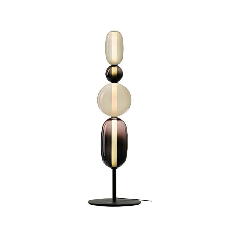 Artistieke Vloerlamp Met Gestapeld Glasdesign En LED-Verlichting