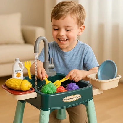 Speelkeuken Met Waterfunctie En Interactief Ontwerp Voor Kinderspel