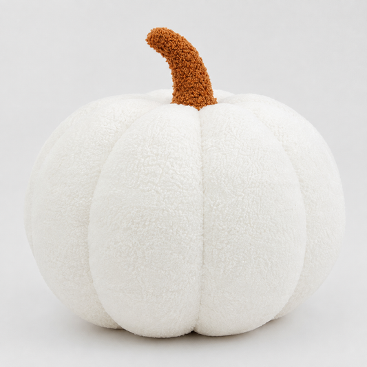 Pluchen Pompoenkussen in Drie Maten voor Herfstdecoratie