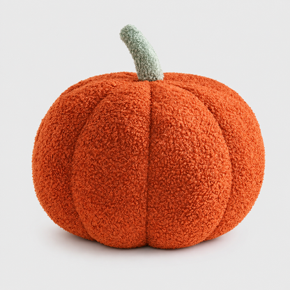 Pluchen Pompoenkussen in Drie Maten voor Herfstdecoratie