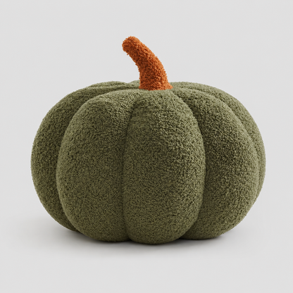 Pluchen Pompoenkussen in Drie Maten voor Herfstdecoratie