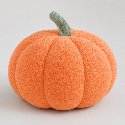 Pluchen Pompoenkussen in Drie Maten voor Herfstdecoratie