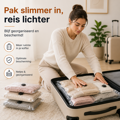 Vacuümzakken Met Draadloze Pomp Voor Compacte Kledingopslag