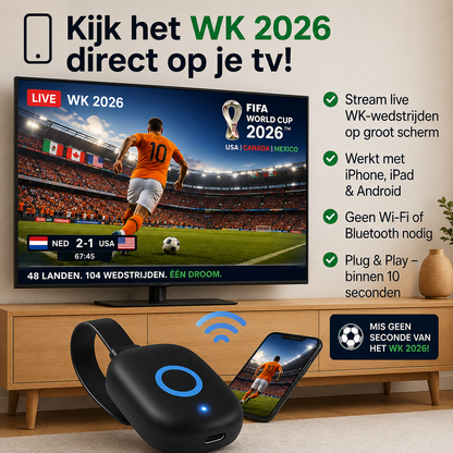 Draadloze 4K Screen Mirroring Adapter Voor Direct Spiegelgemak