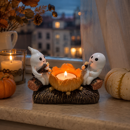 Geestvormige Kaarsenhouder van Kunsthars voor Halloween