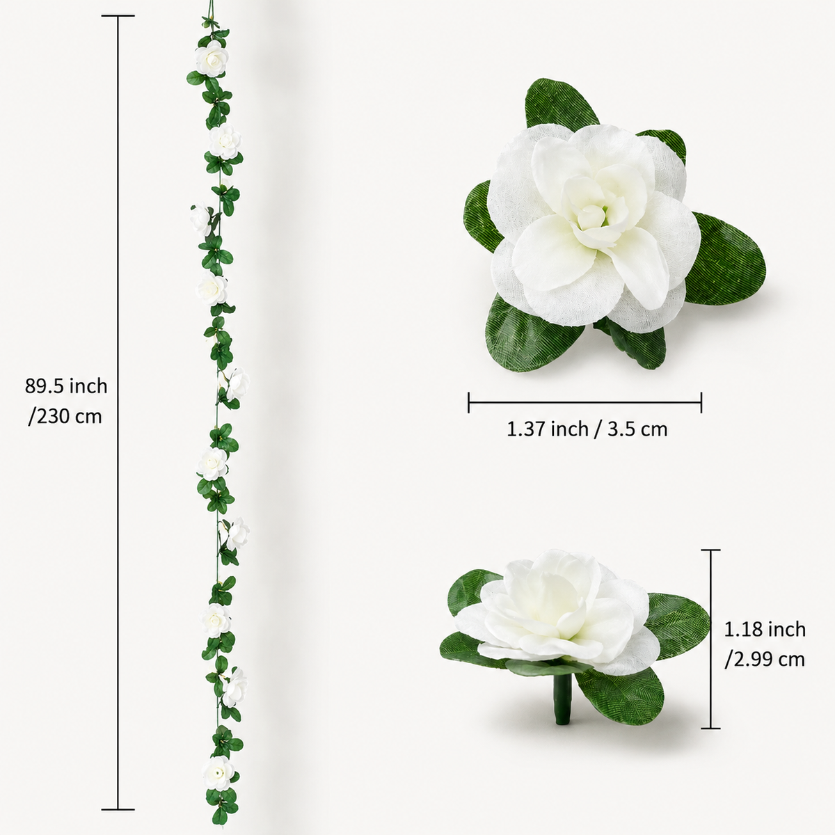 Zijden Rozen Klimopslinger Voor Blijvende Bloemdecoratie