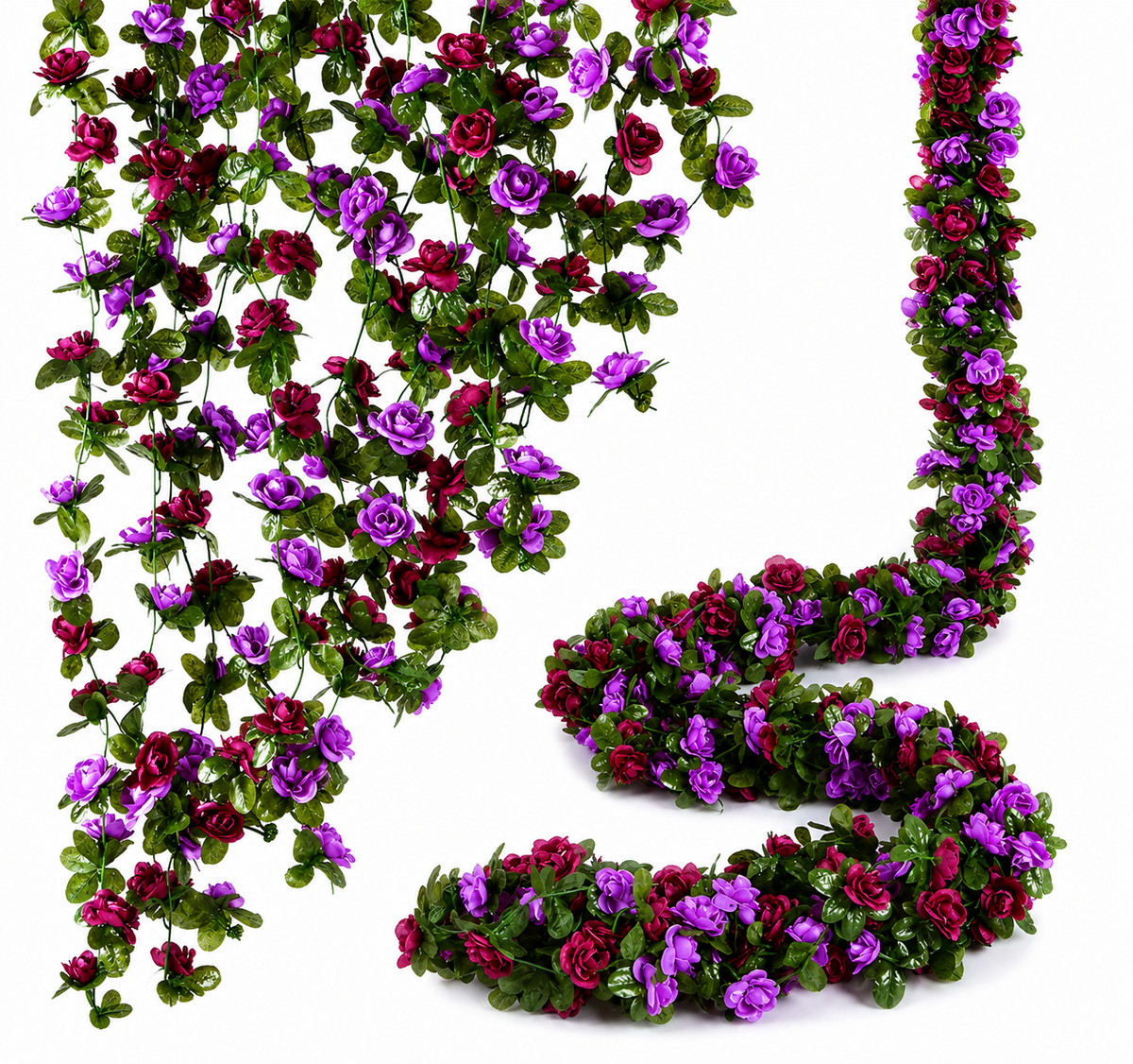 Zijden Rozen Klimopslinger Voor Blijvende Bloemdecoratie