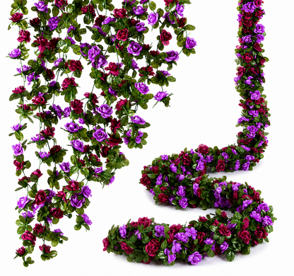 Zijden Rozen Klimopslinger Voor Blijvende Bloemdecoratie