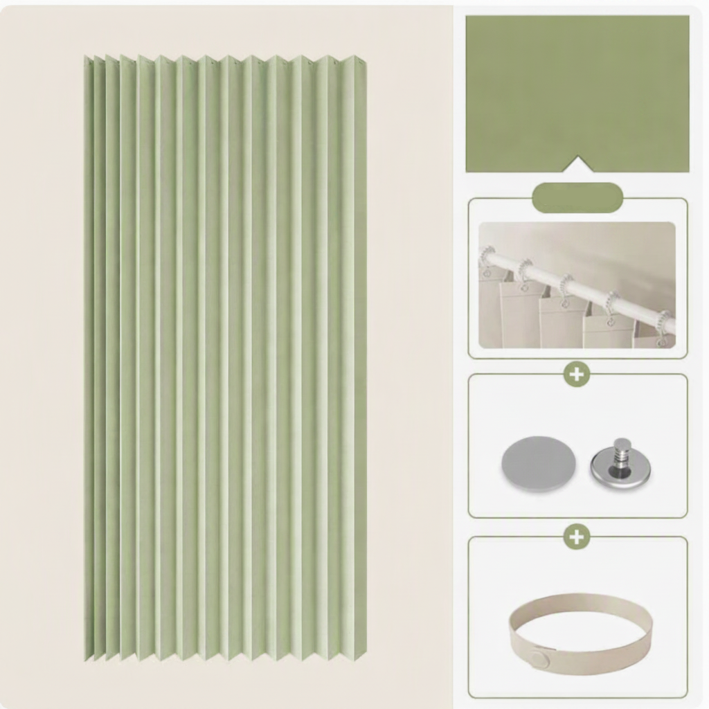 Vouwbare Doucheafscheiding met Magnetische Sluiting en Compact Ontwerp