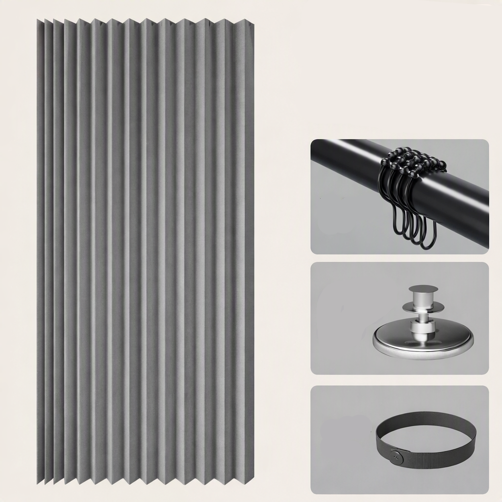Vouwbare Doucheafscheiding met Magnetische Sluiting en Compact Ontwerp