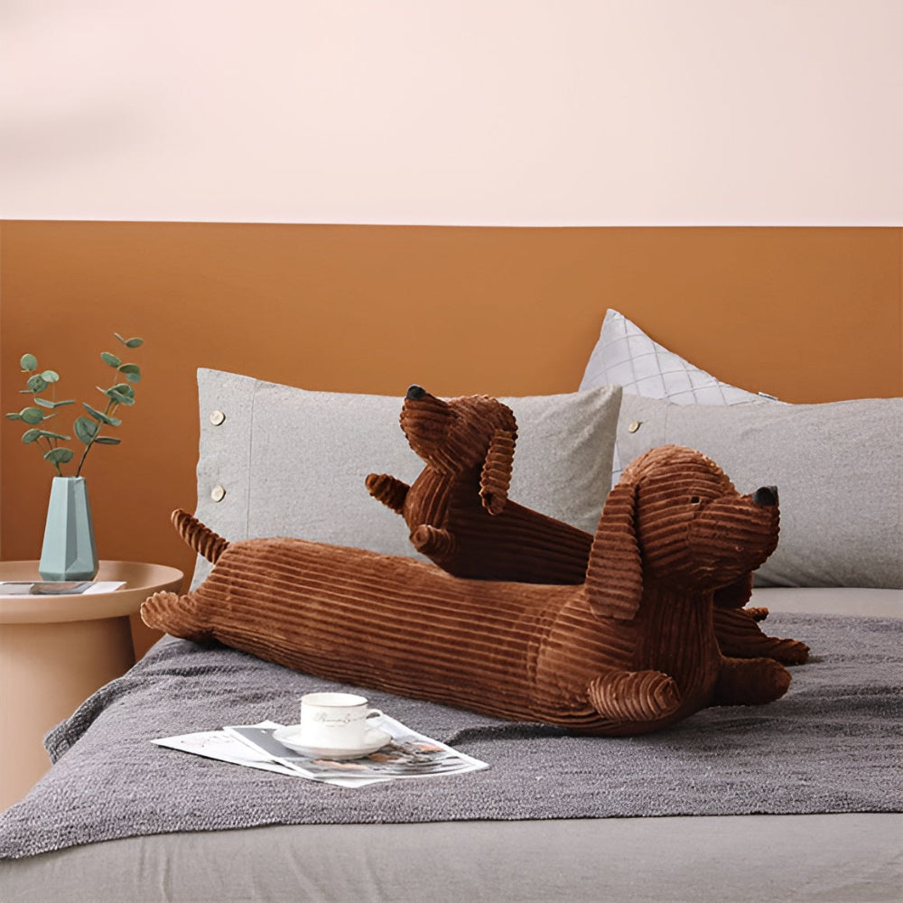 Pluche Teckel Kussen Voor Knuffelen, Ontspanning En Decoratie