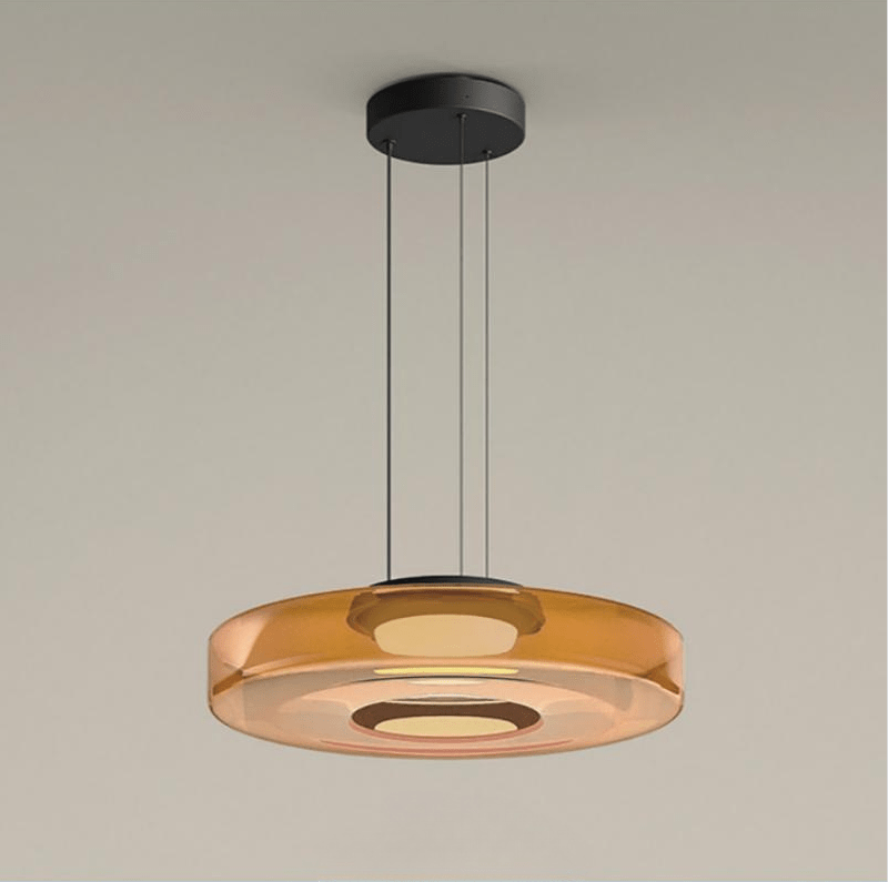 Gelaagde Glazen Hanglamp Met Tijdloos Minimalistisch Ontwerp
