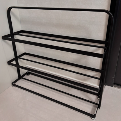 Metalen schoenenrek met drie niveaus en handgreep, twee breedtes