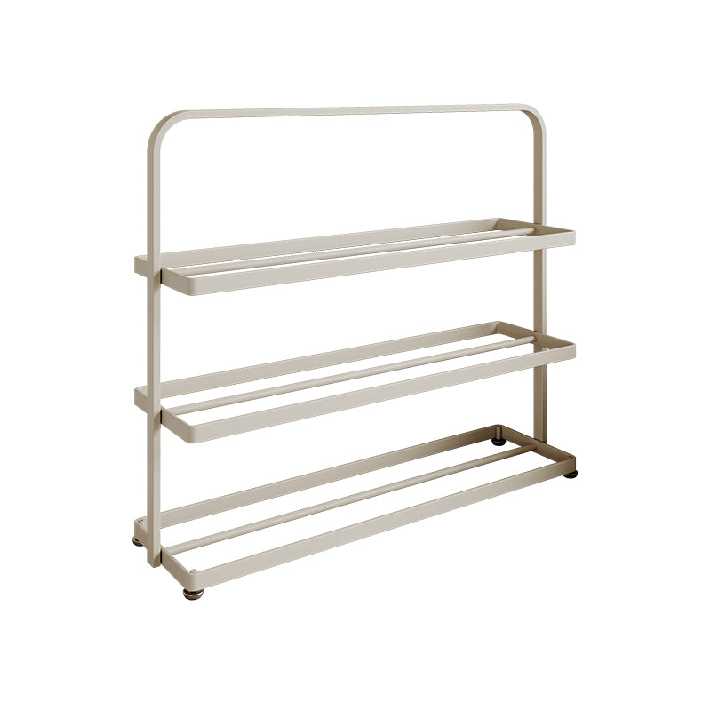 Metalen schoenenrek met drie niveaus en handgreep, twee breedtes