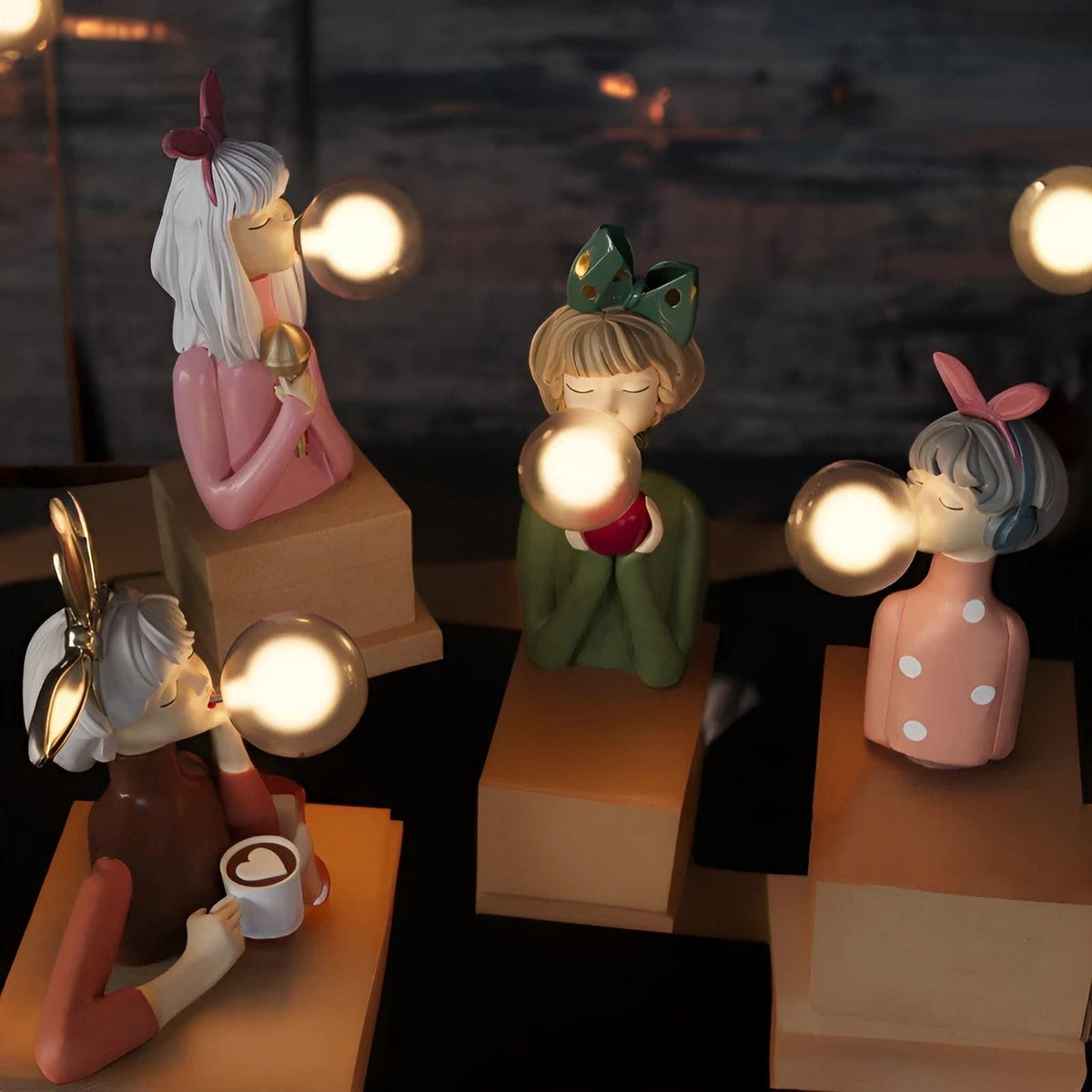 Decoratief Nachtlampje Met Bubbeldesign En Sfeerverlichting