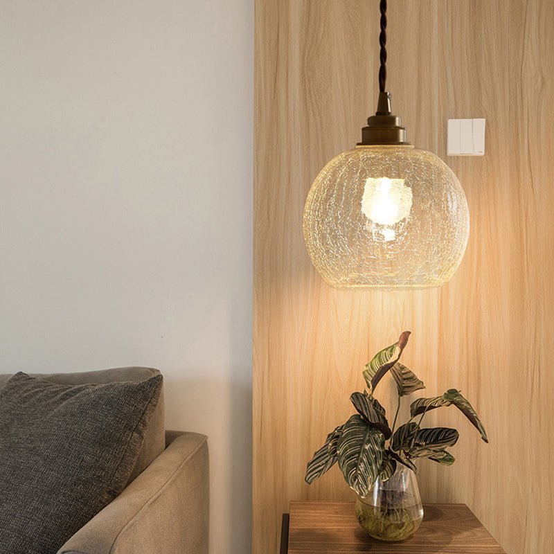 Vintage Glazen Hanglamp Met Tijdloze Uitstraling