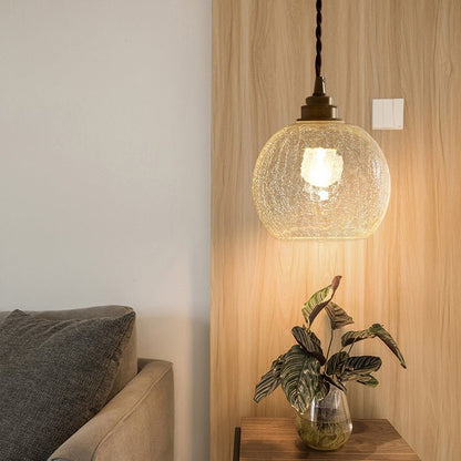 Vintage Glazen Hanglamp Met Tijdloze Uitstraling
