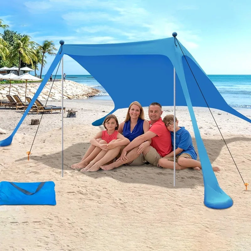 Strandtent Voor Drie Tot Vier Personen Met UPF50+ En Waterafstotende Constructie
