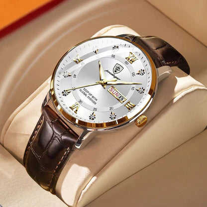 Waterdicht Herenhorloge Met Luminous Wijzerplaat En Quartzmechaniek