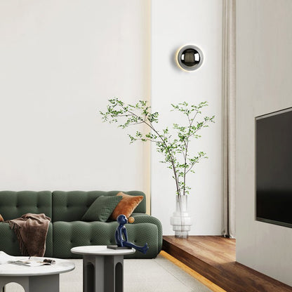 Moderne Wandlamp Met Halo Lichtgloed En Minimalistisch Design