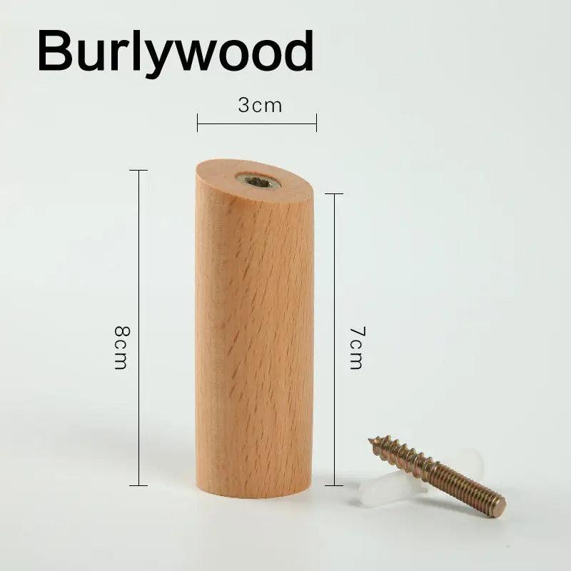Houten Wandhaak met Schuin Geometrisch Profiel voor Moderne Binnenruimtes
