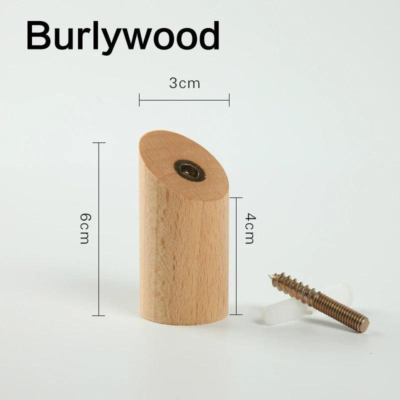 Houten Wandhaak met Schuin Geometrisch Profiel voor Moderne Binnenruimtes