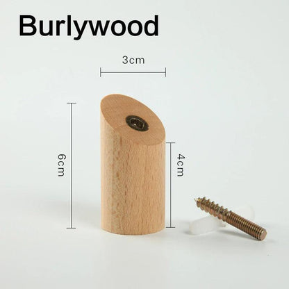 Houten Wandhaak met Schuin Geometrisch Profiel voor Moderne Binnenruimtes