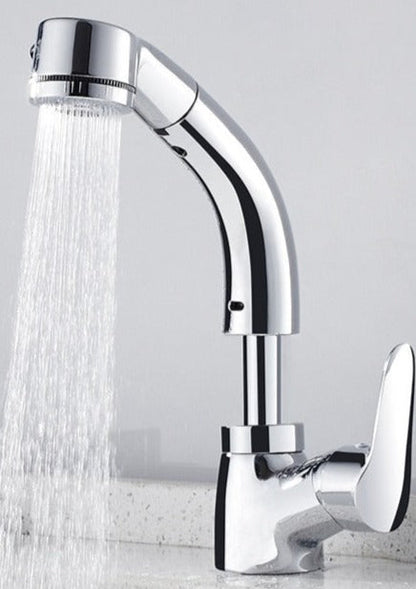 Verstelbare Badkamerkraan Met Uittrekbare Waterstraal En Modern Ontwerp