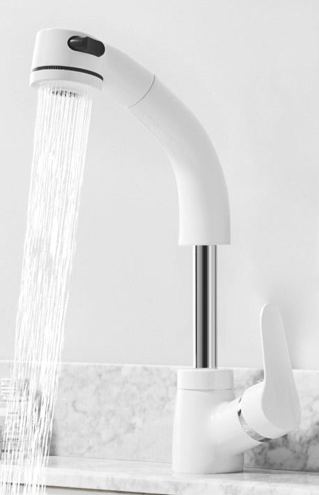 Verstelbare Badkamerkraan Met Uittrekbare Waterstraal En Modern Ontwerp